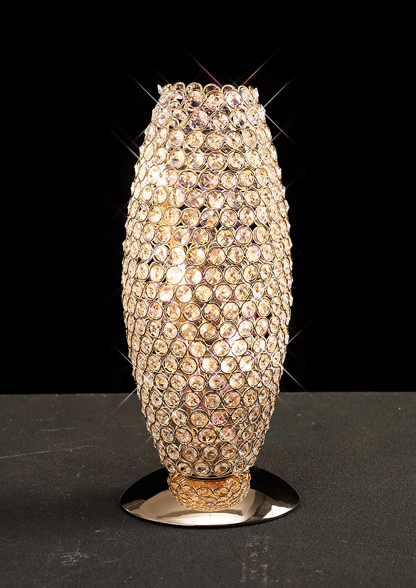 Kos Crystal Table Lamps Diyas Shaded Table Lamps